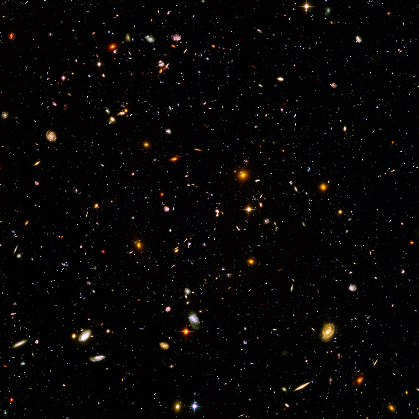 Hubble Ultra Deep Field image showing thousands of distant galaxies captured by the Hubble Space Telescope. Credit: NASA and the European Space Agency.