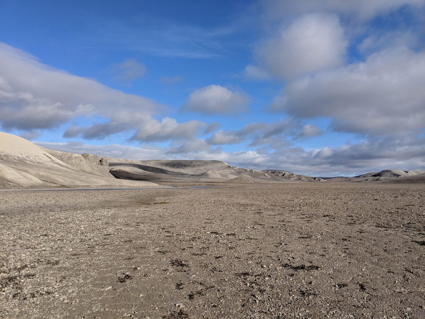 Rocky Breccia Hills on Devon Island, Canada—Mars-like landscape studied by NASA as one of the most important places that look like Mars.
