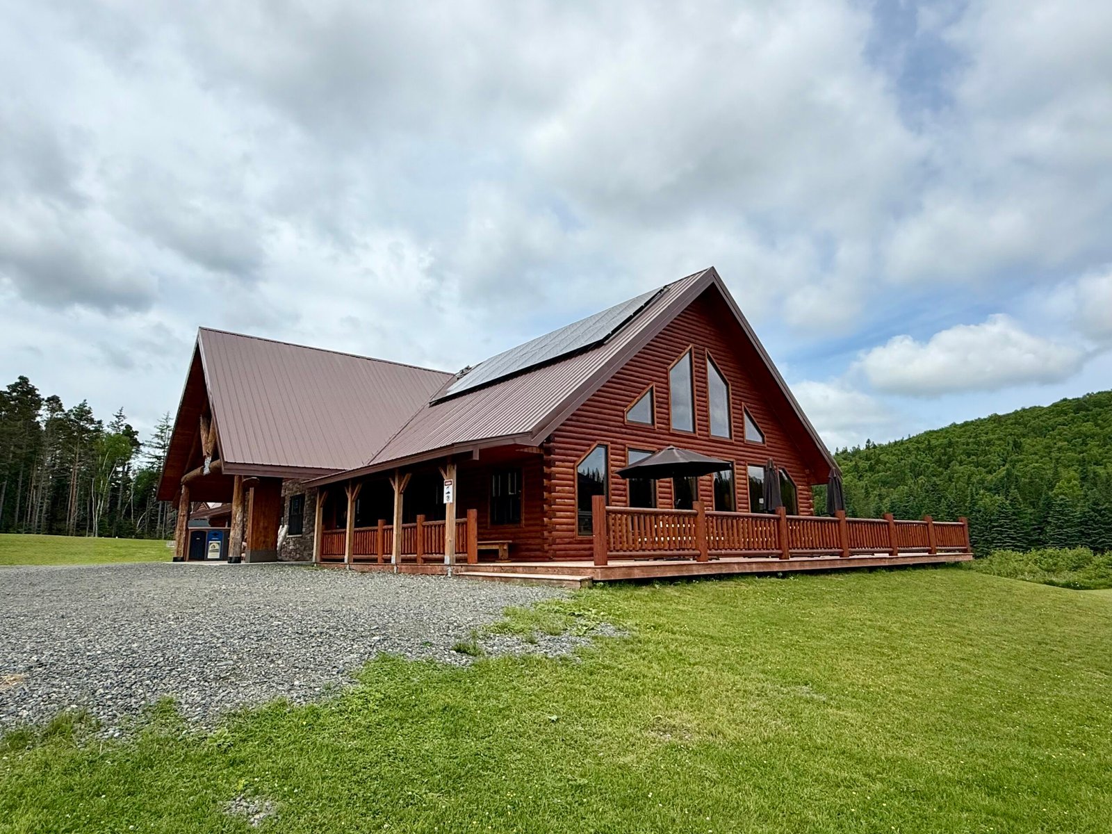 Mount Carleton Lodge Café overlooking Nictau Lake in Mount Carleton Provincial Park, New Brunswick.